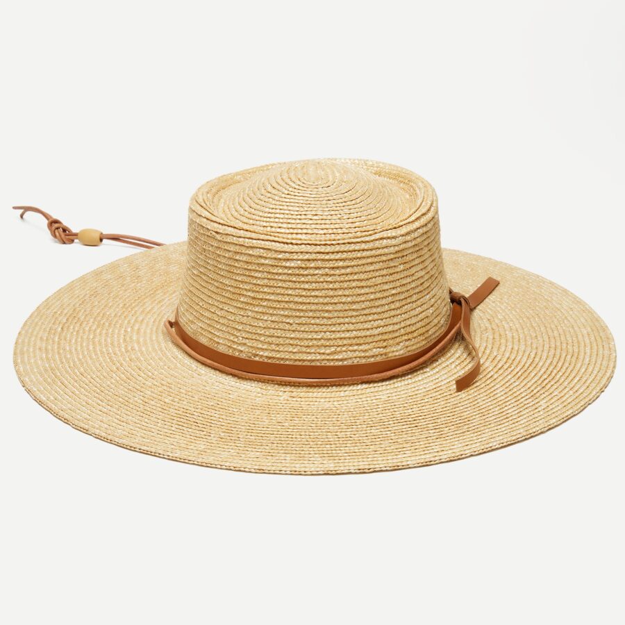 Island Wheat Straw Boater Hat in Natural