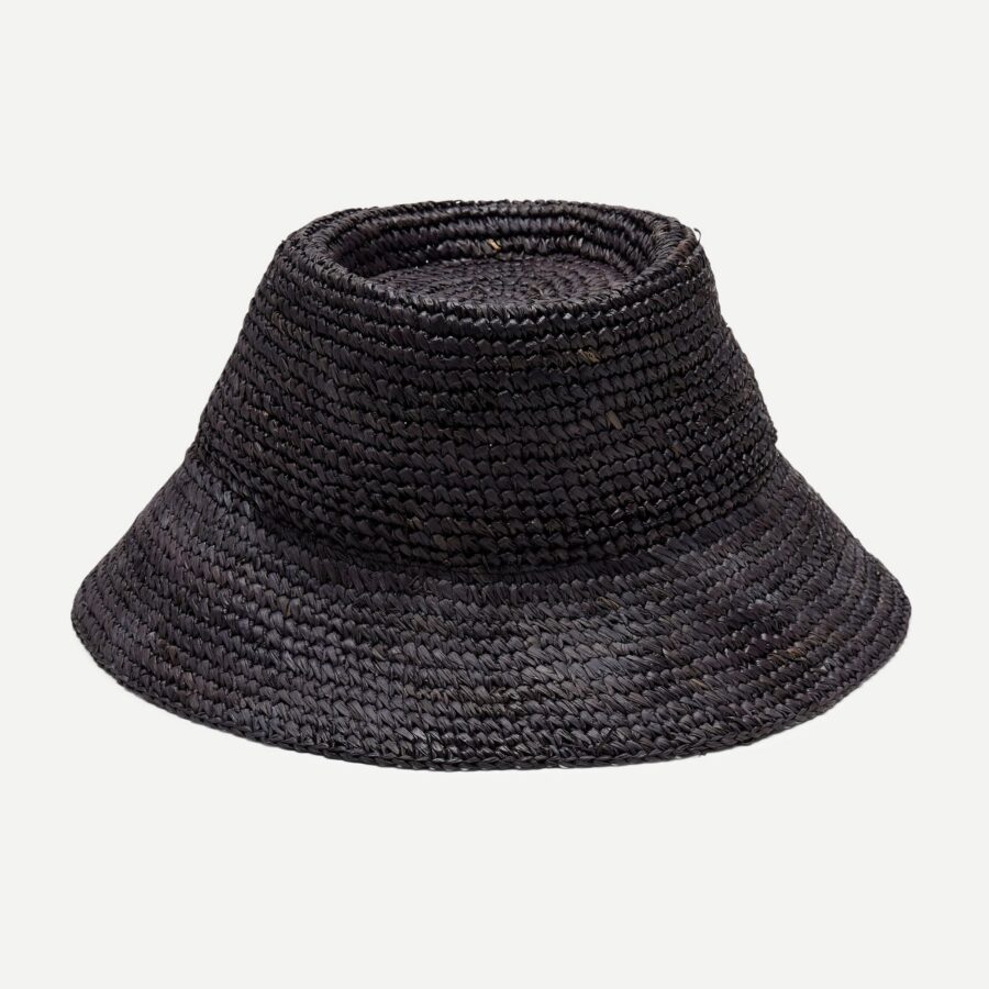 Resort Raffia Bucket Hat in Blue