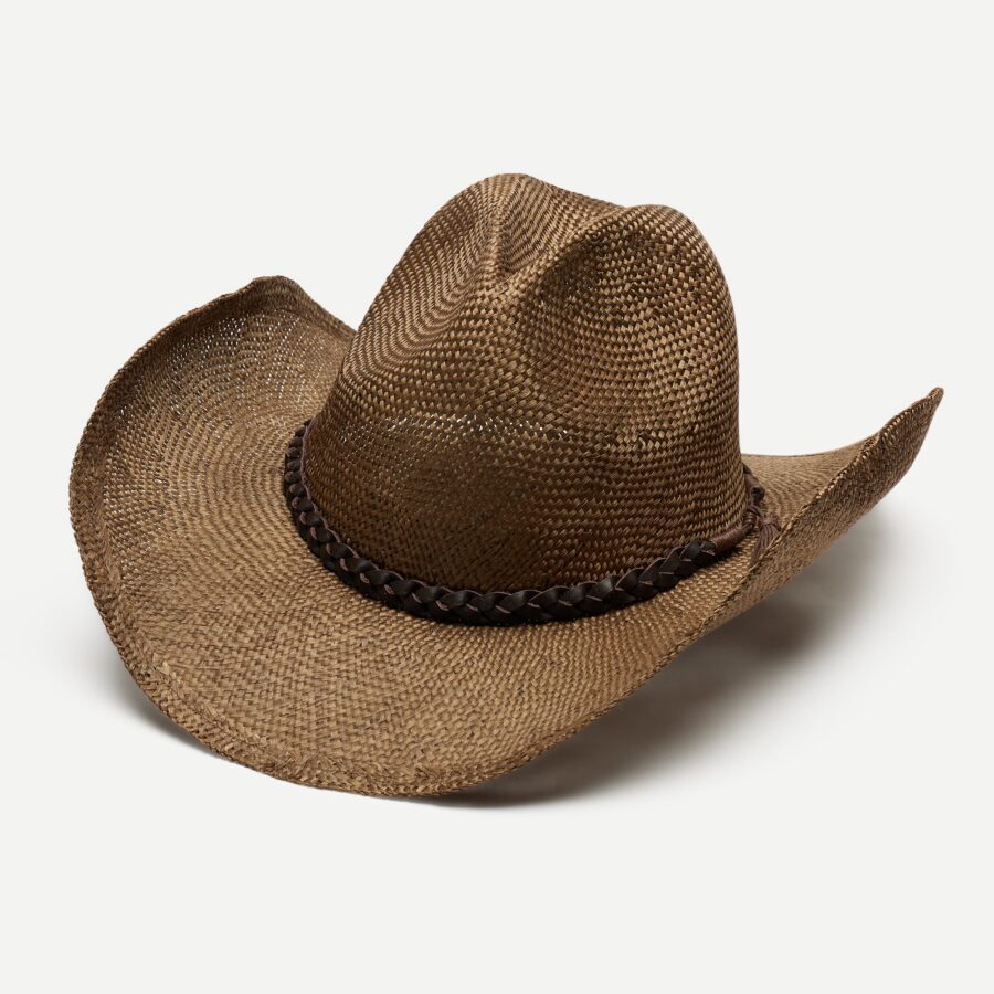 Sisal Straw Cowboy Hat - Brown