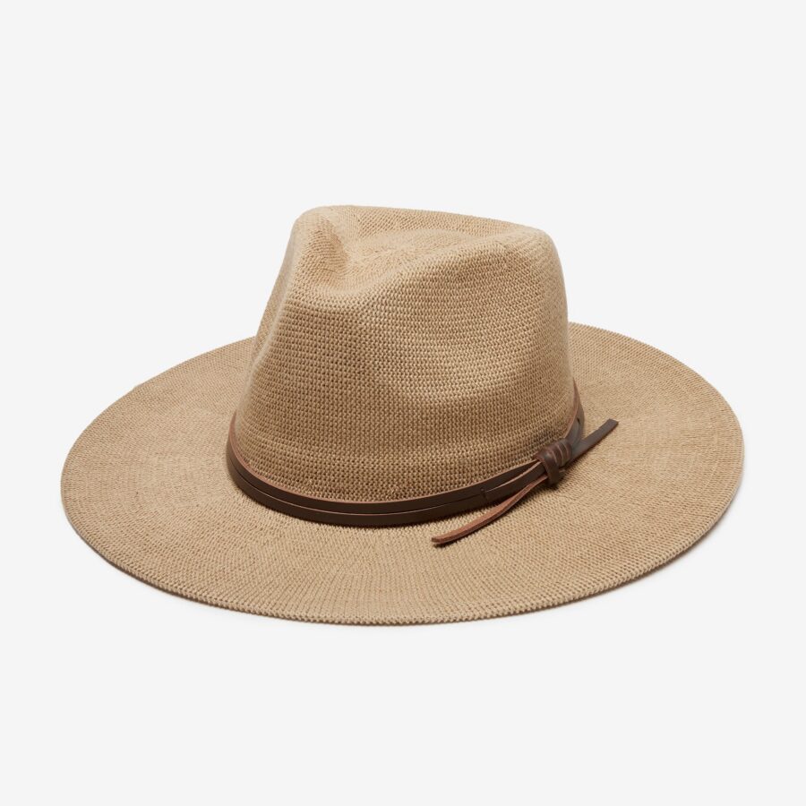 Packable Mesh Panama Hat - Tan