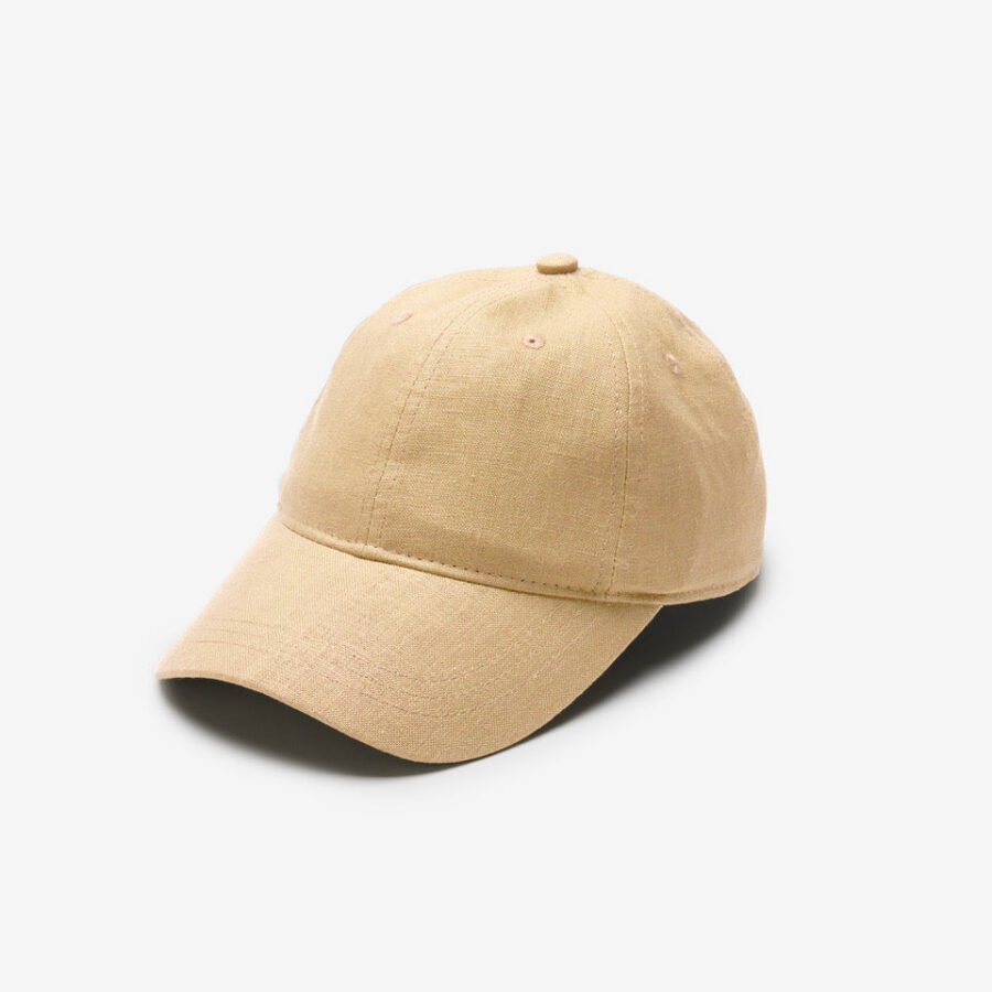 Coastal Linen Casual Cap in Tan