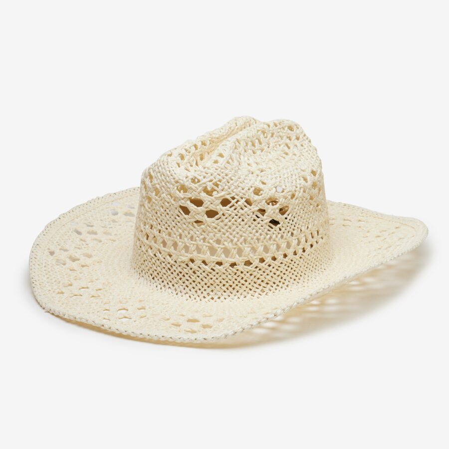 Island Straw Cowboy Hat in Ivory