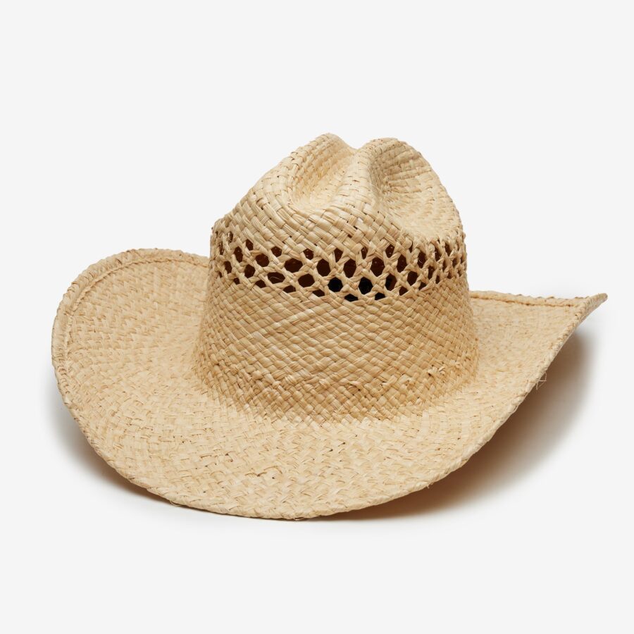 Raffia Cowboy Hat - Natural