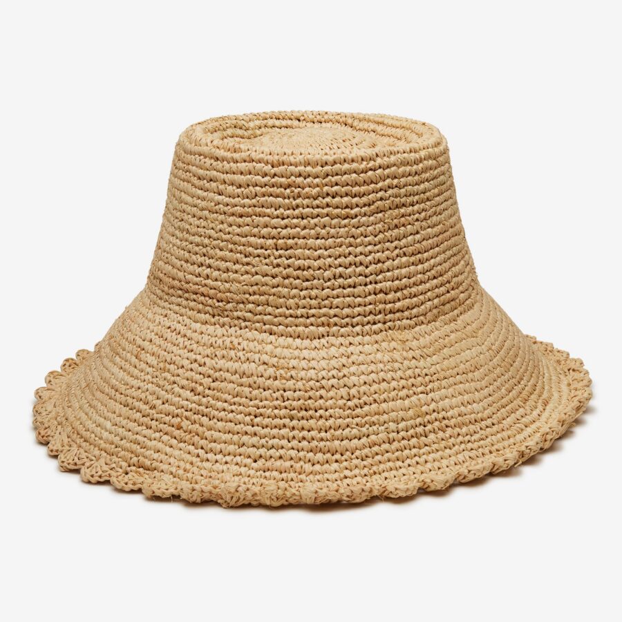 Wander Raffia Bucket Hat in Natural 2