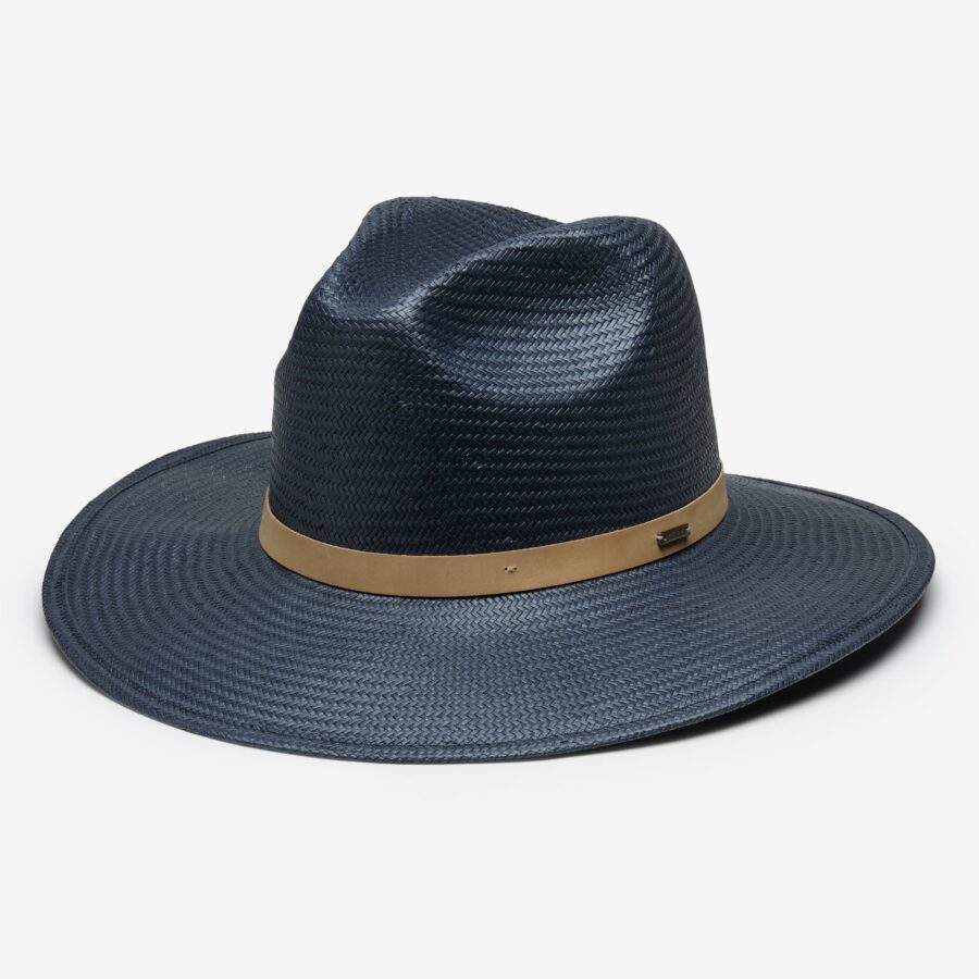 Marina Paper Straw Sun Hat in Denim