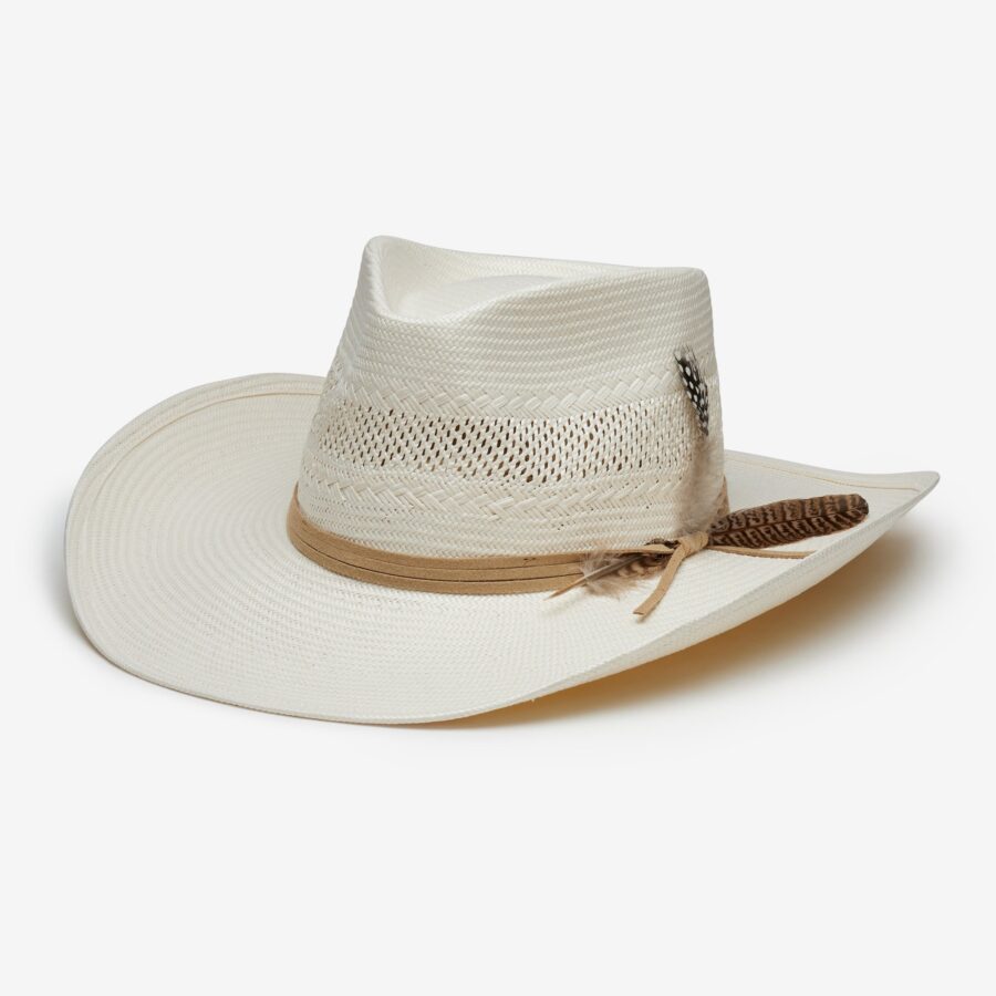Palm Toyo Straw Cowboy Hat in Ivory