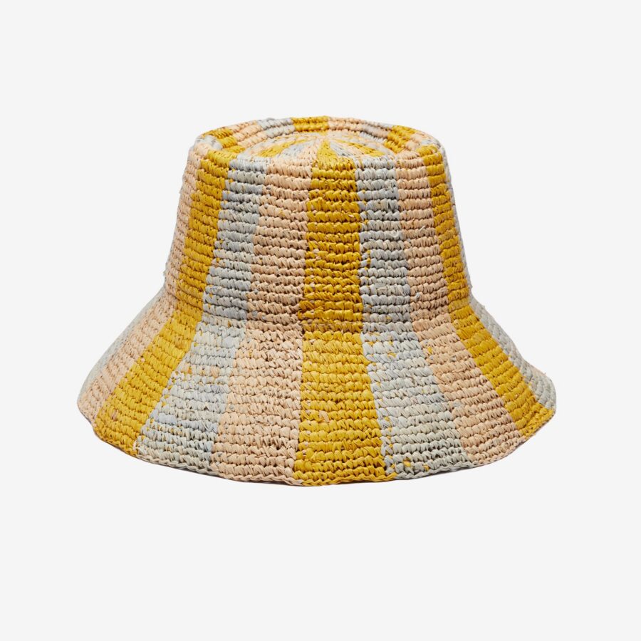 Beachside Raffia Bucket Hat in Natural