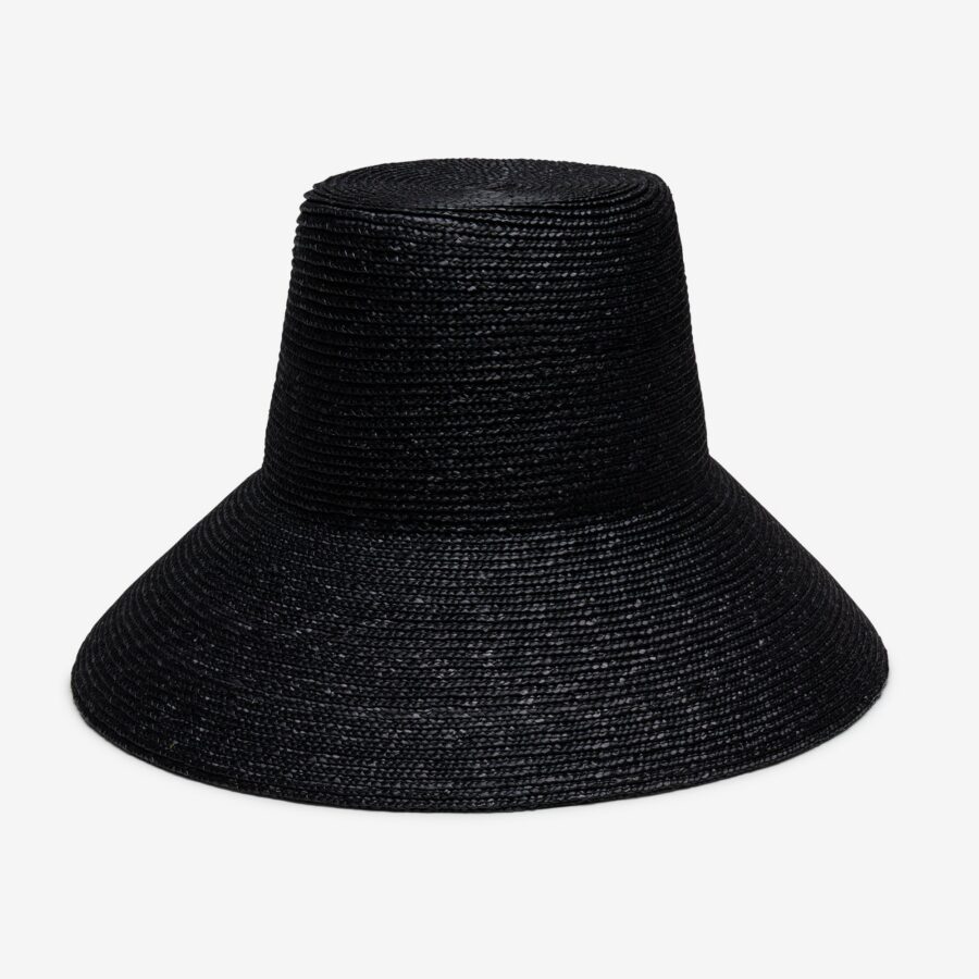 Voyage Wheat Straw Sun Hat in Black