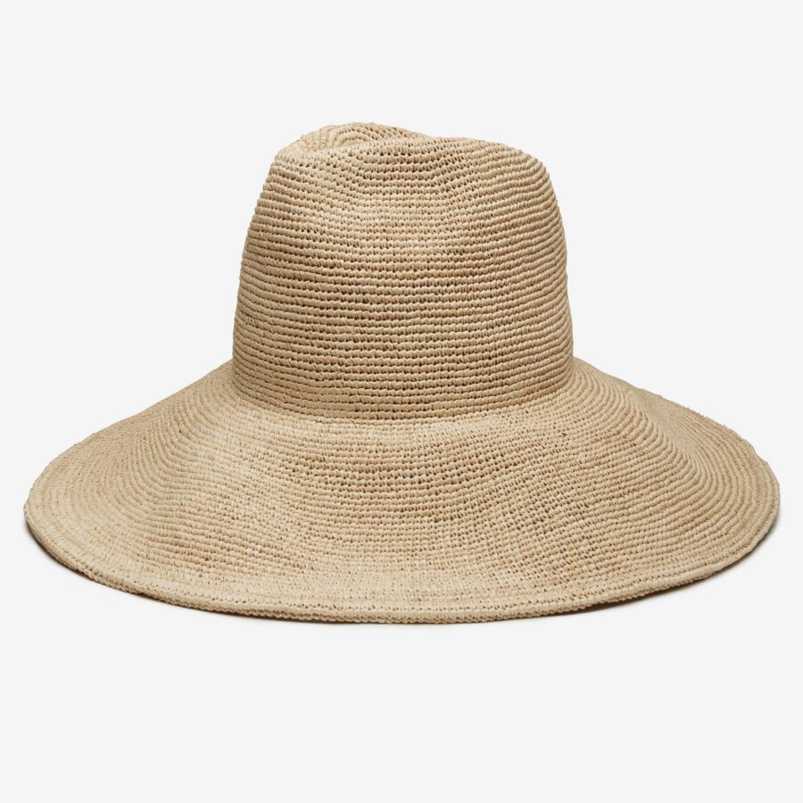 Packable Raffia Wide Brim Sun Hat - Natural