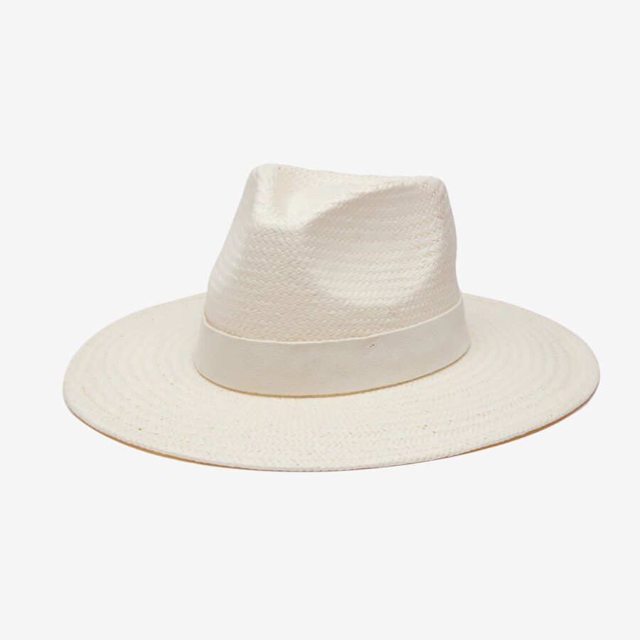 Shoreline Paper Straw Fedora Hat in Ivory