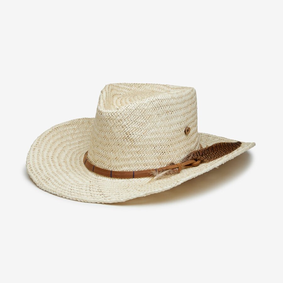 Palm Straw Cowboy Hat in Natural
