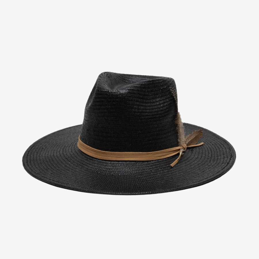 Cove Toyo Straw Sun Hat in Black