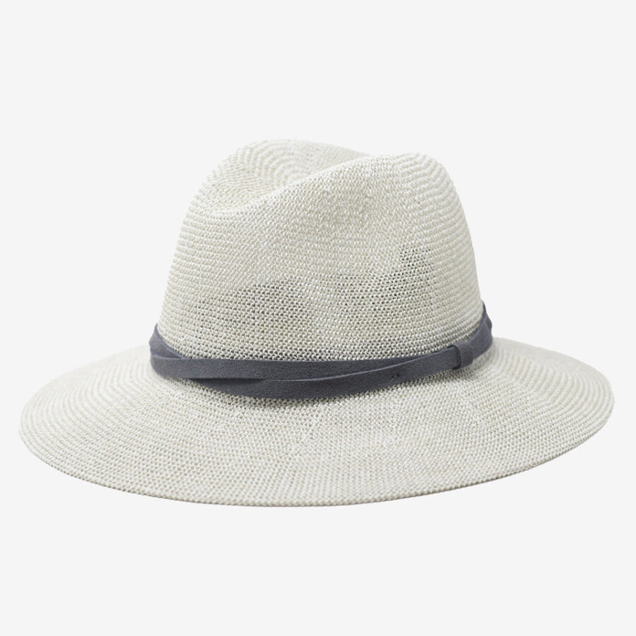 Breezy Straw Panama Hat in Grey
