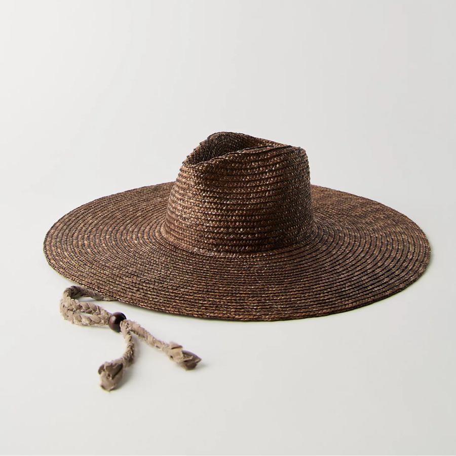 Wheat Straw Rancher Hat - Coffee Brown