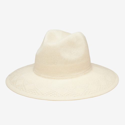 Packable Mesh Wide Brim Sun Hat - Cream
